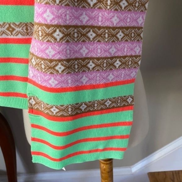 Anthropologie Maeve Pink Abstract Knit Scarf - Picture 5 of 6